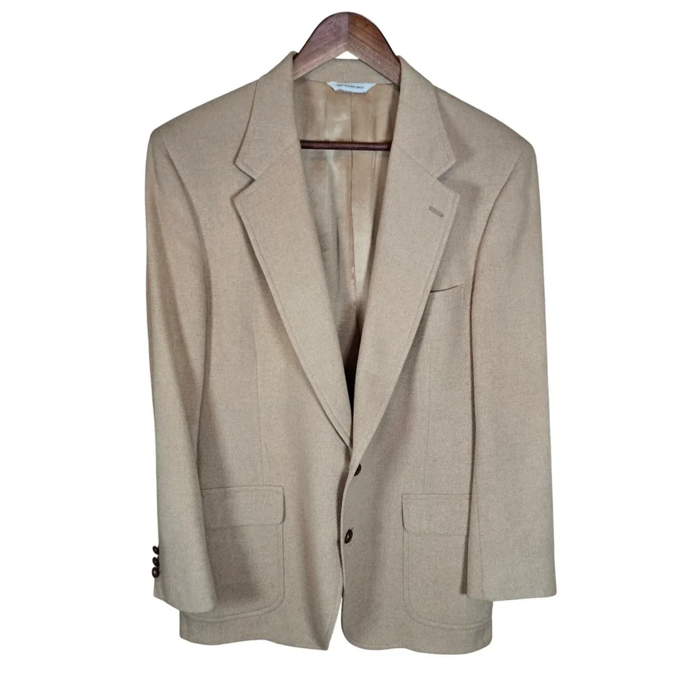 100% Camel Hair Blazer Mens Tan Sport Coat PBM Maillards Crafted in Philadelphia